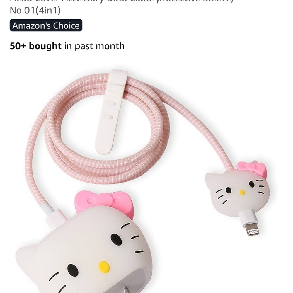 Kuromi or HelloKitty Cable Charger Protector Head Cover - Picture 13 of 13